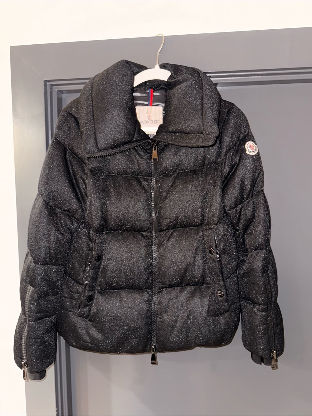 Moncler Black BANDAMA Shimmery Puffer Jacket - Picture 2 of 5
